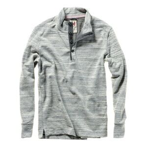 Relwen Loop Back Mock - Sweater Mens Size Large Gray Heather Henley